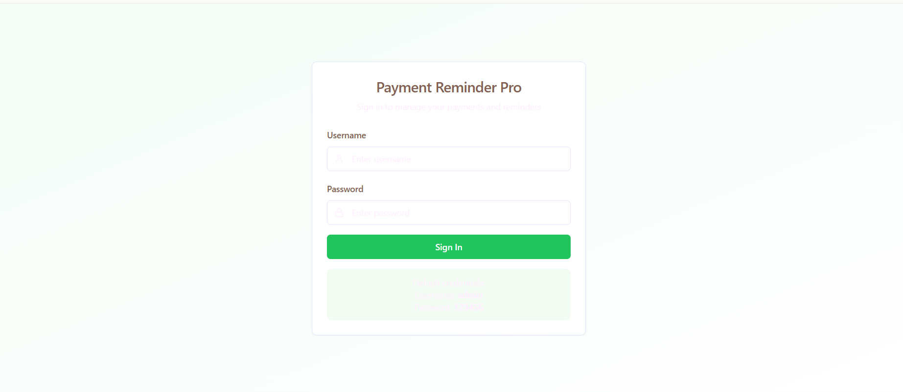 Payment Reminder App